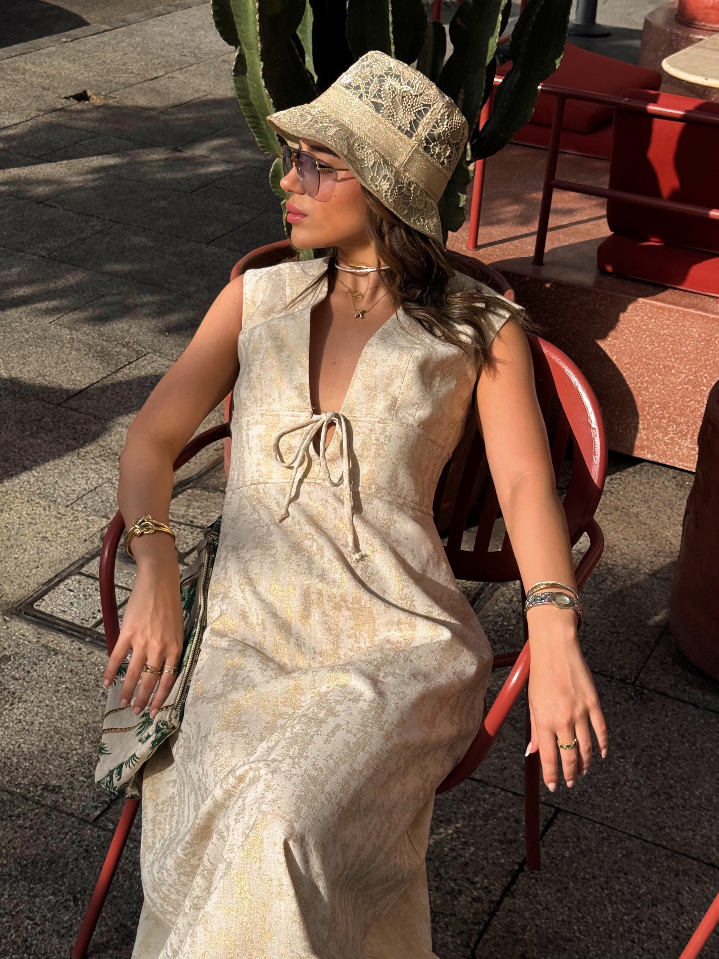 valen maxi dress Baltic Born Womens Valen Maxi Dress | Champagne Multi