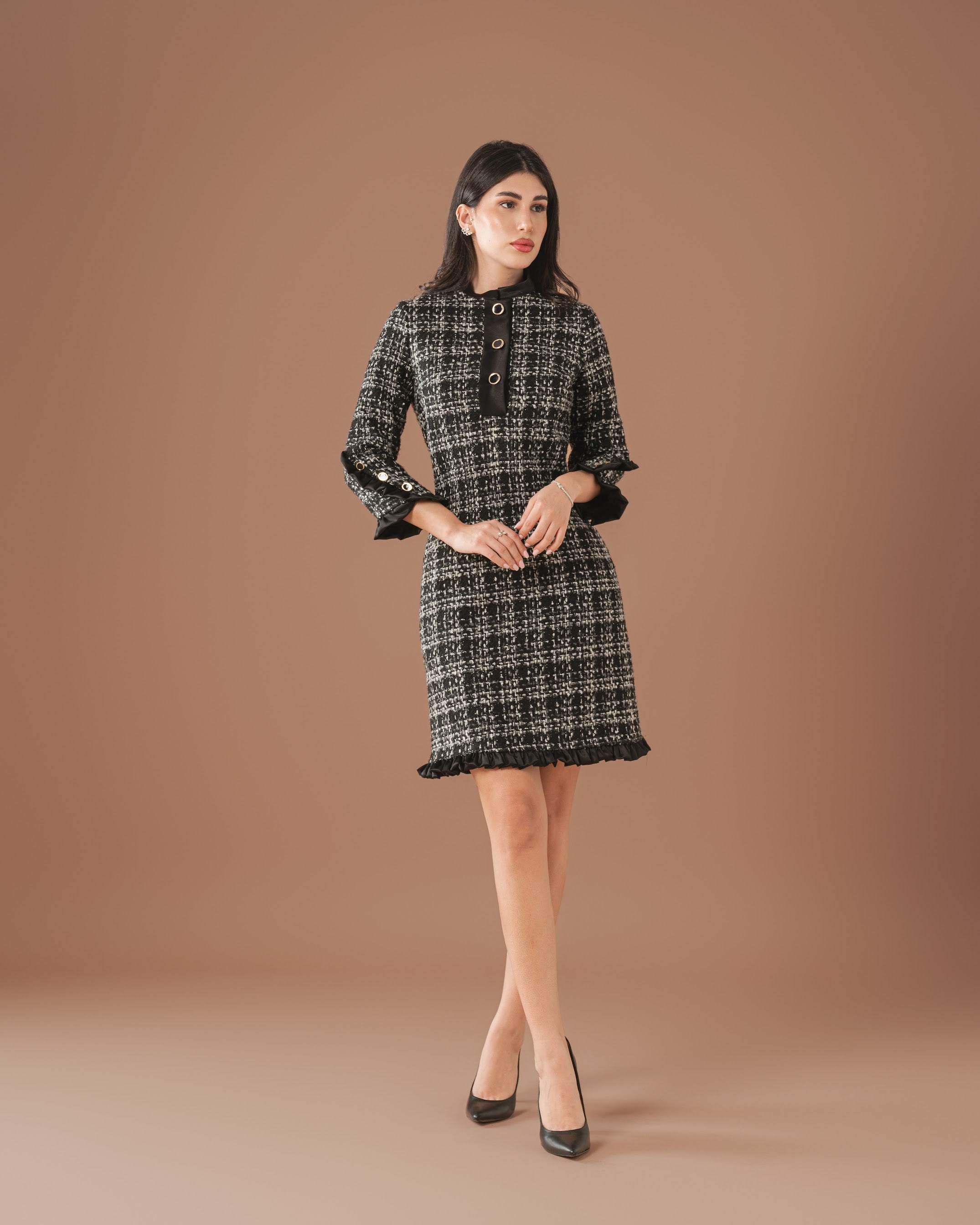 Textured Short Dress