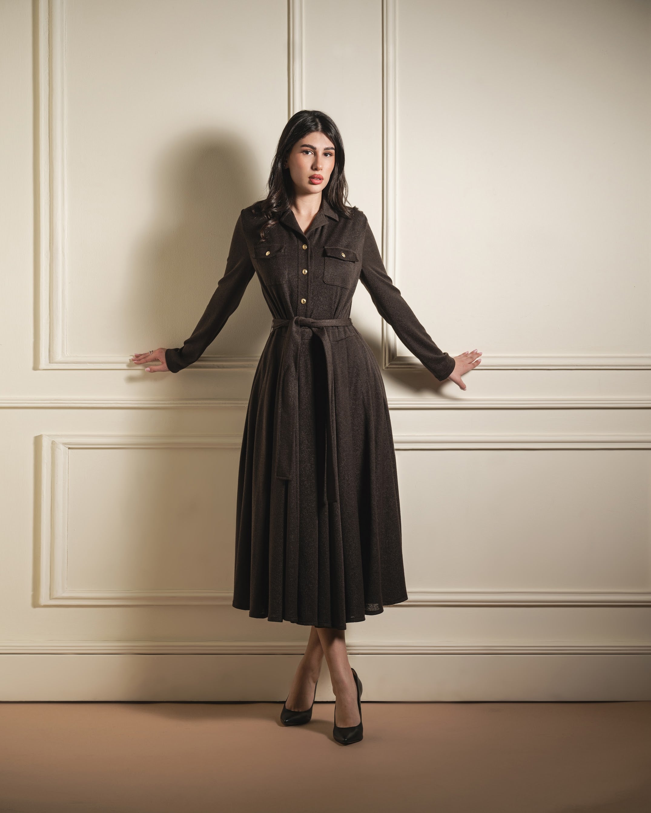 Long Belted Dress