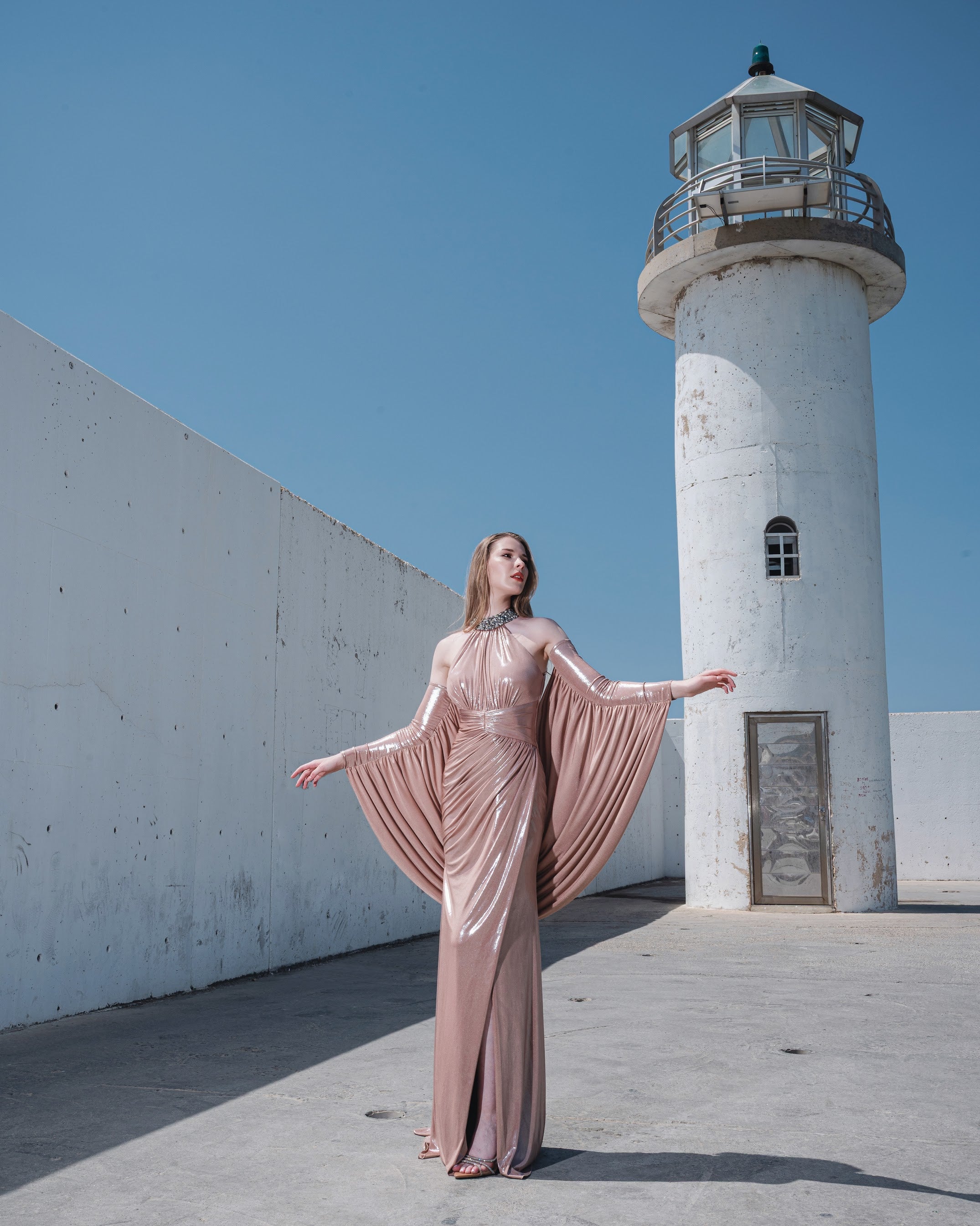 Sequin Halterneck Couture Dress