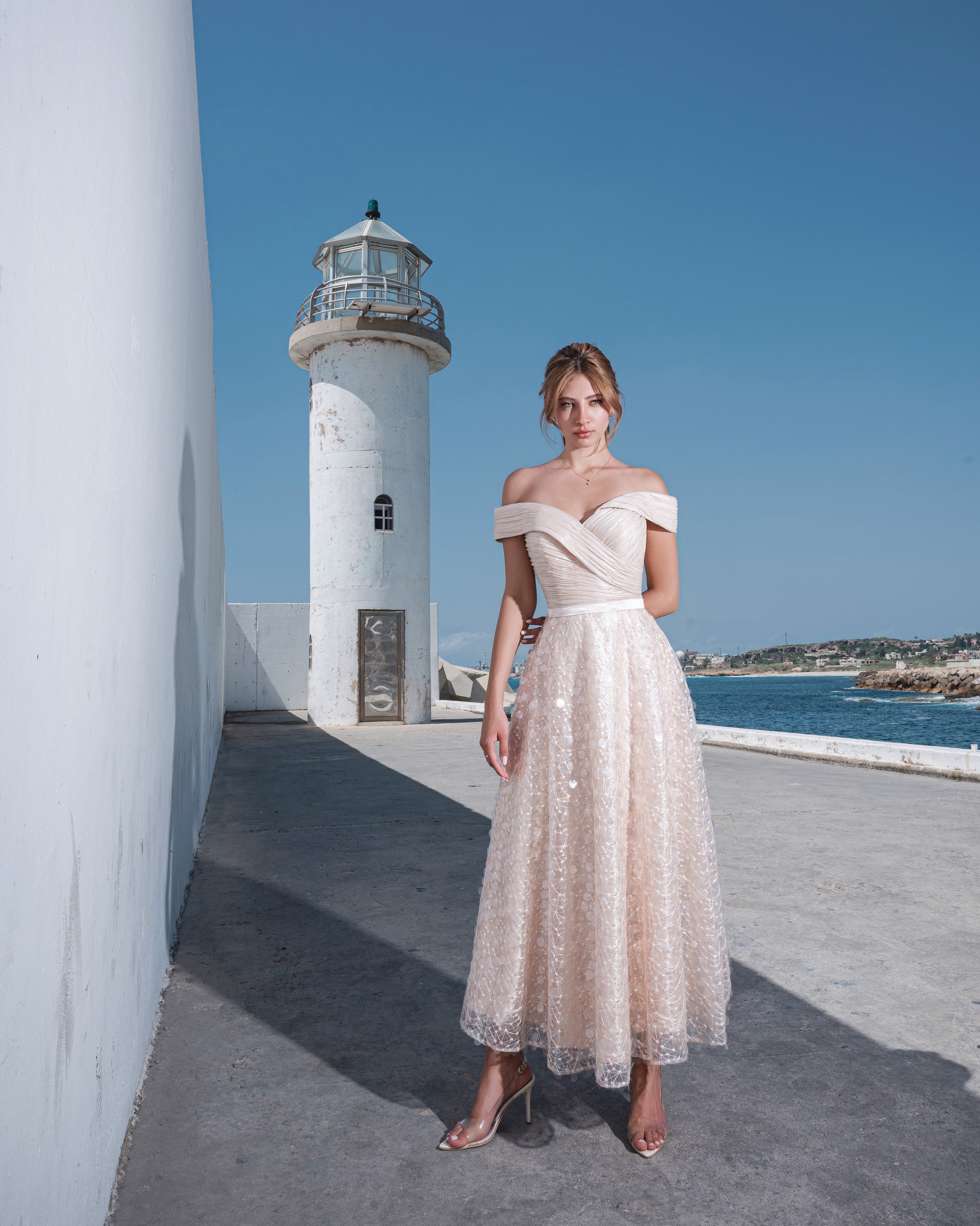 Coastal Paillette Couture Dress