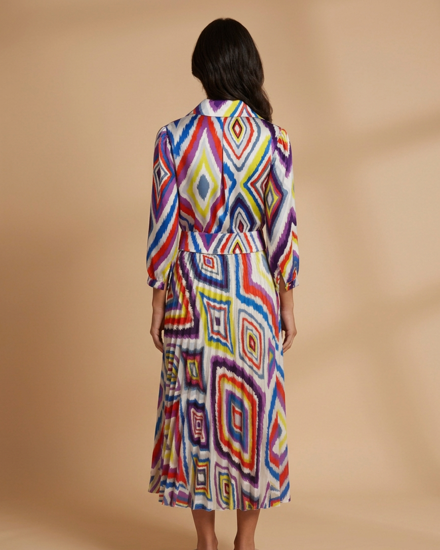 Geometric Pattern Two-Piece Set