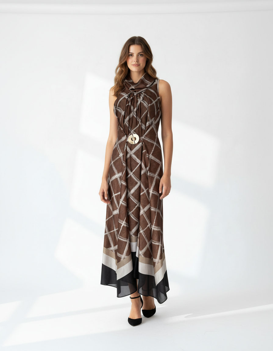 Geometric Maxi Dress