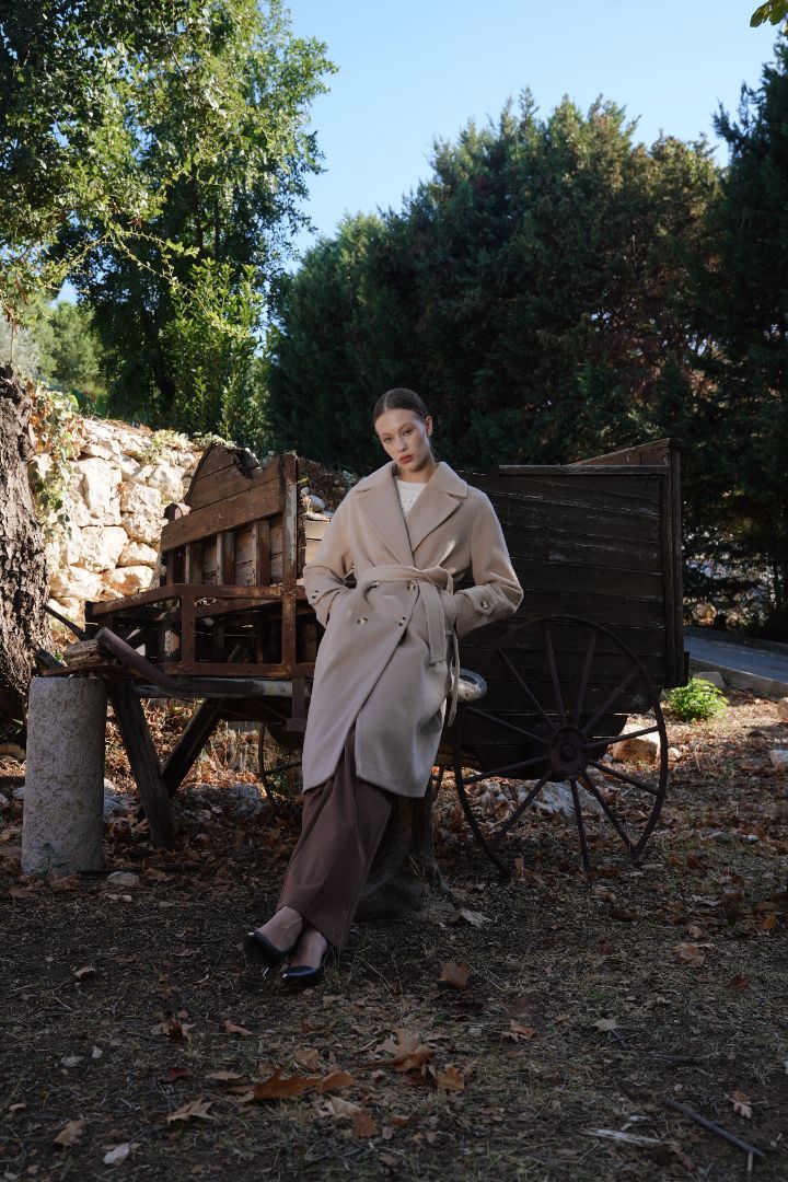 Double-breasted Wool Coat