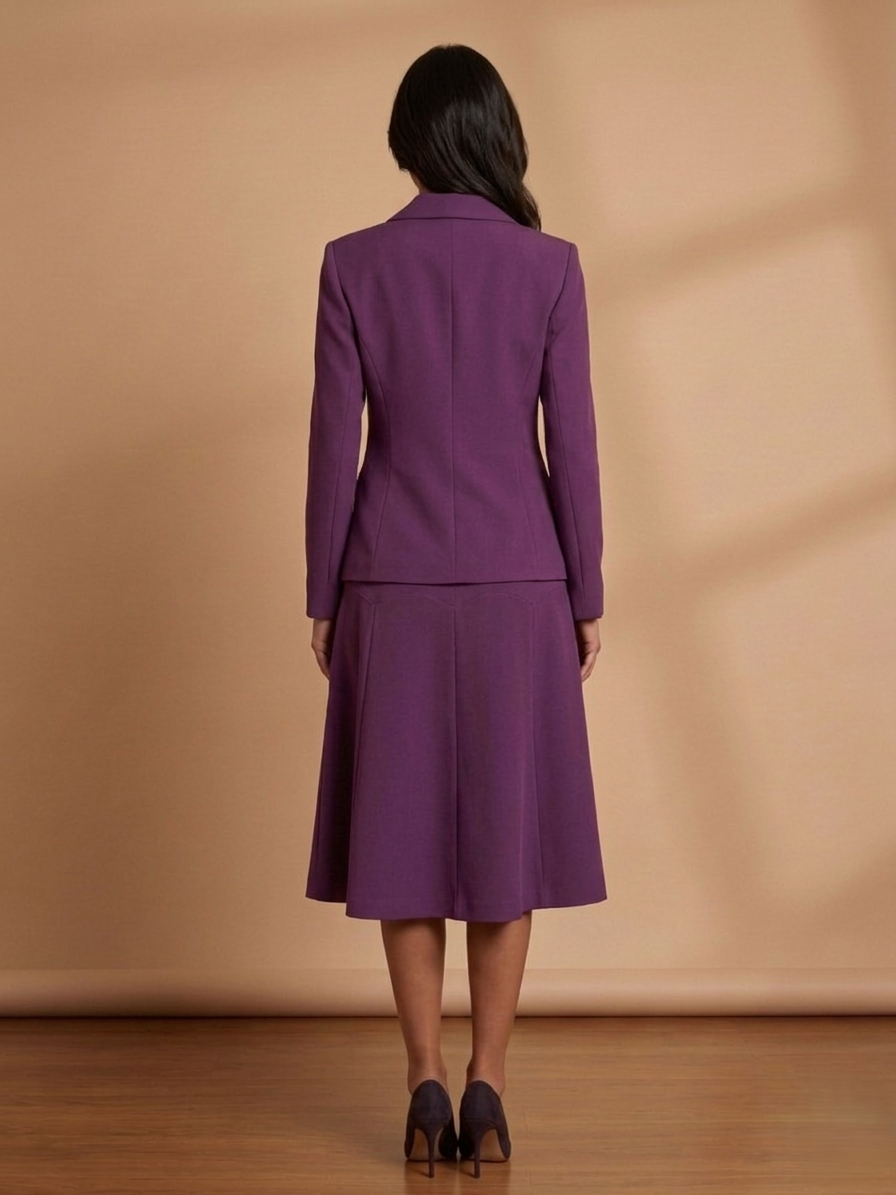 Office Set: Structured Blazer & Tailored Midi Skirt