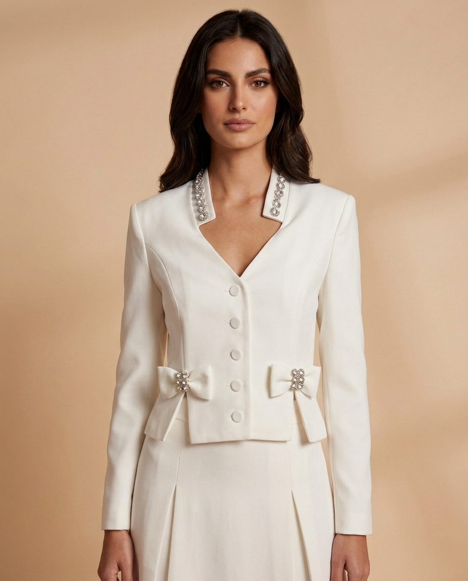 Feminine Tailored Skirt Suit
