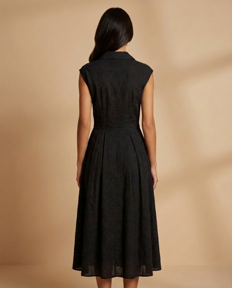 Spring Eyelet Shirt Dress