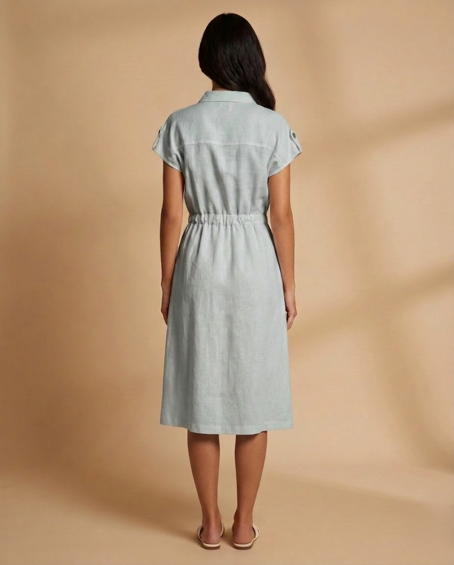Utility Shirt Midi Dress