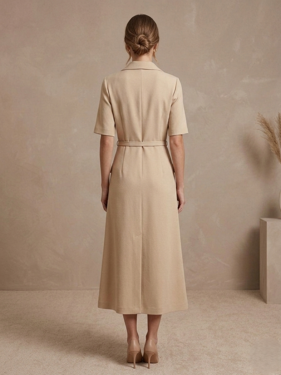 Earth-Tone Shirt Dress