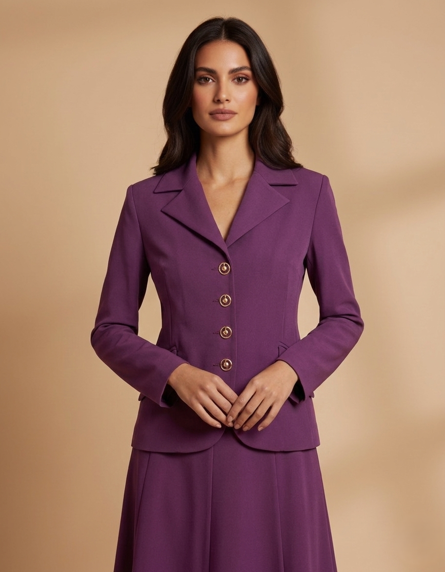 Office Set: Structured Blazer & Tailored Midi Skirt