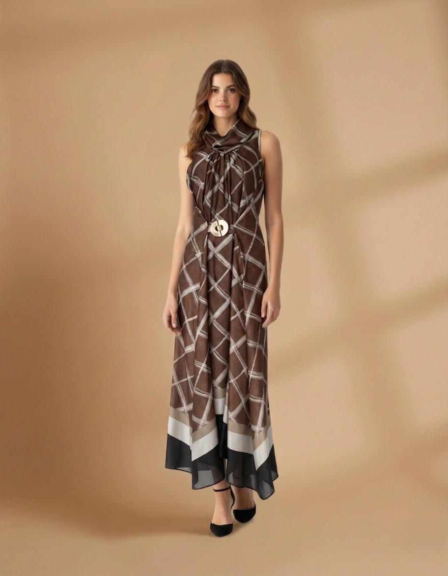 Geometric Maxi Dress