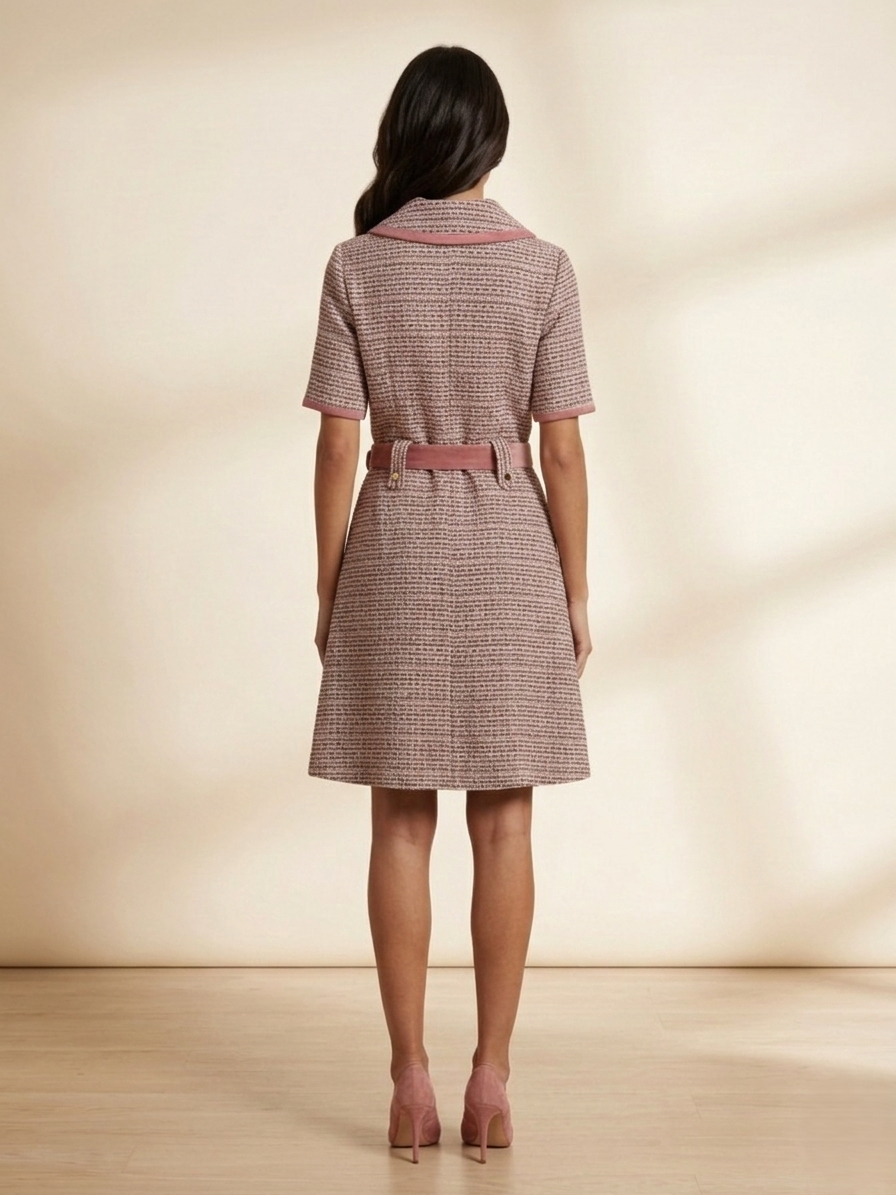 Pink Tweed Dress
