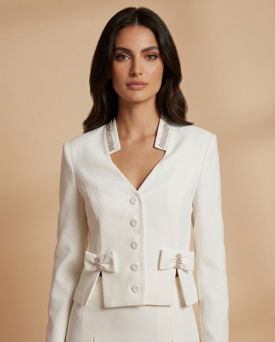Feminine Tailored Skirt Suit