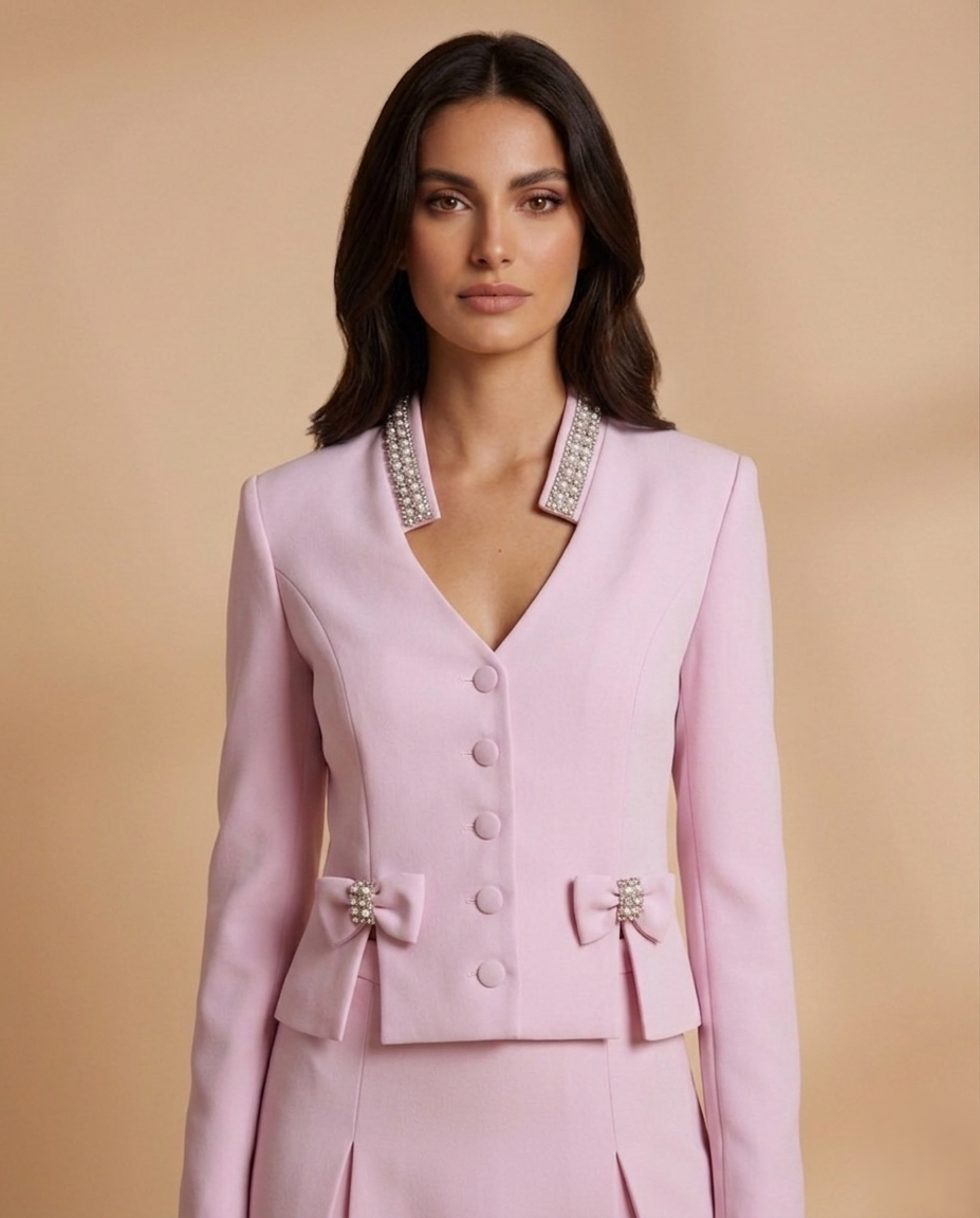 Feminine Tailored Skirt Suit