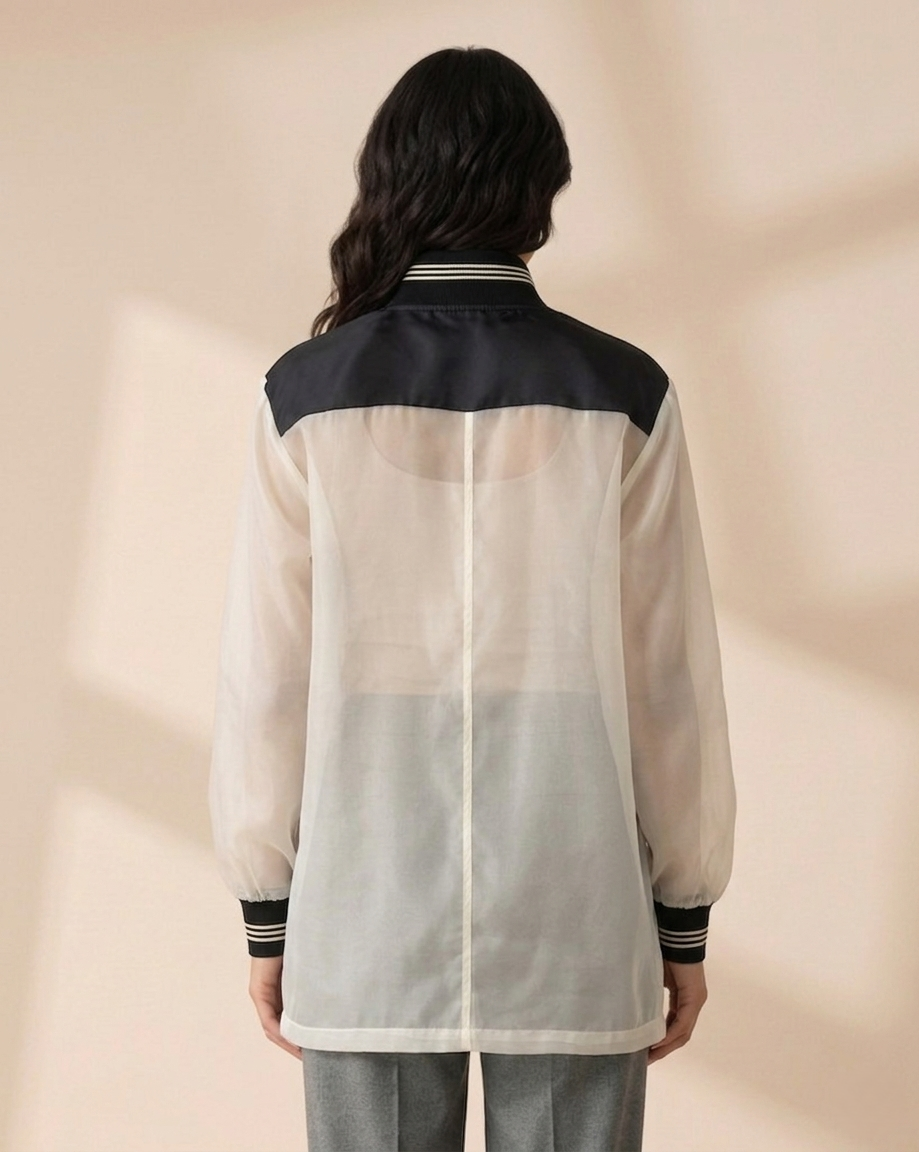 Sheer Bomber Jacket
