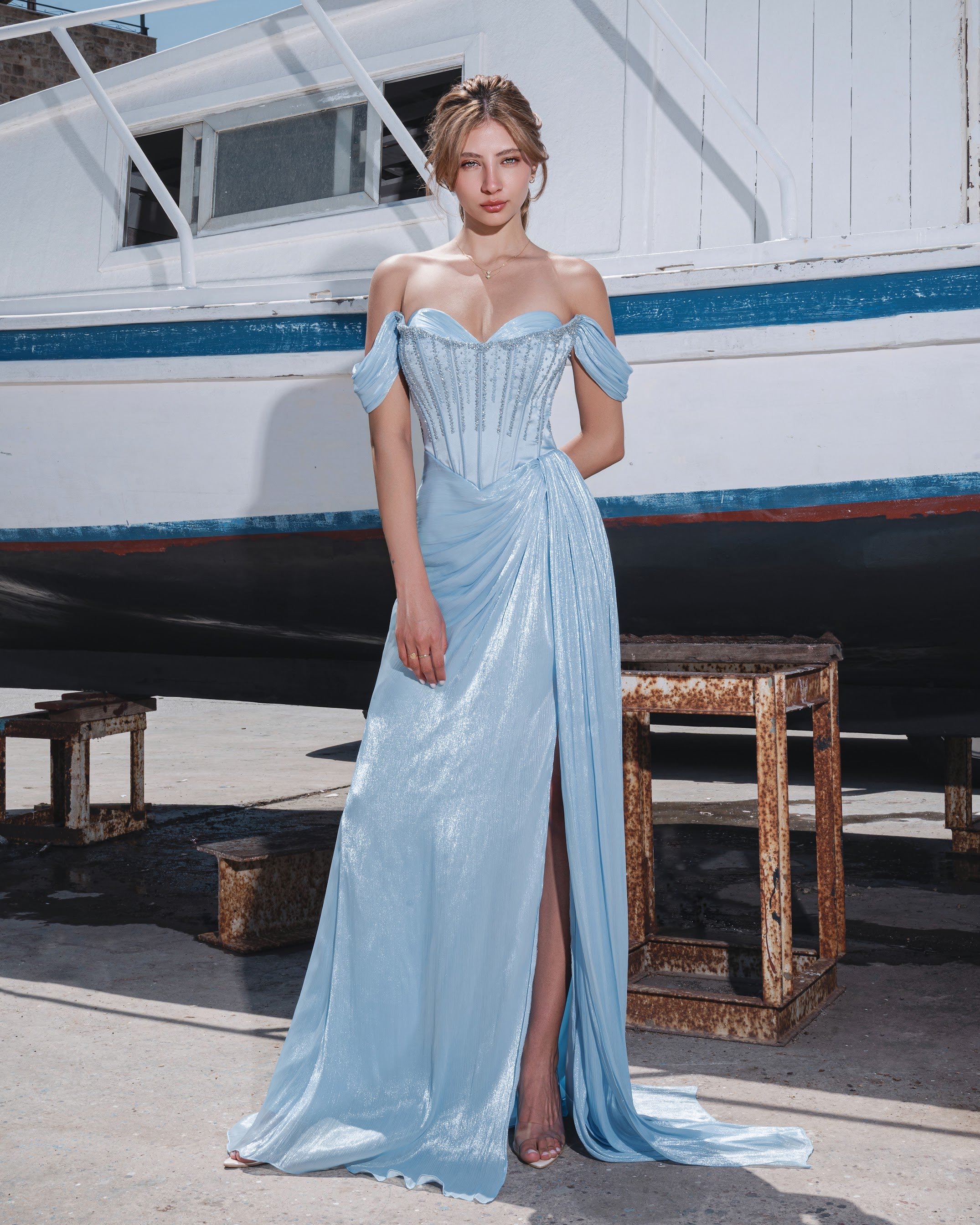Embellished Corset Couture Dress