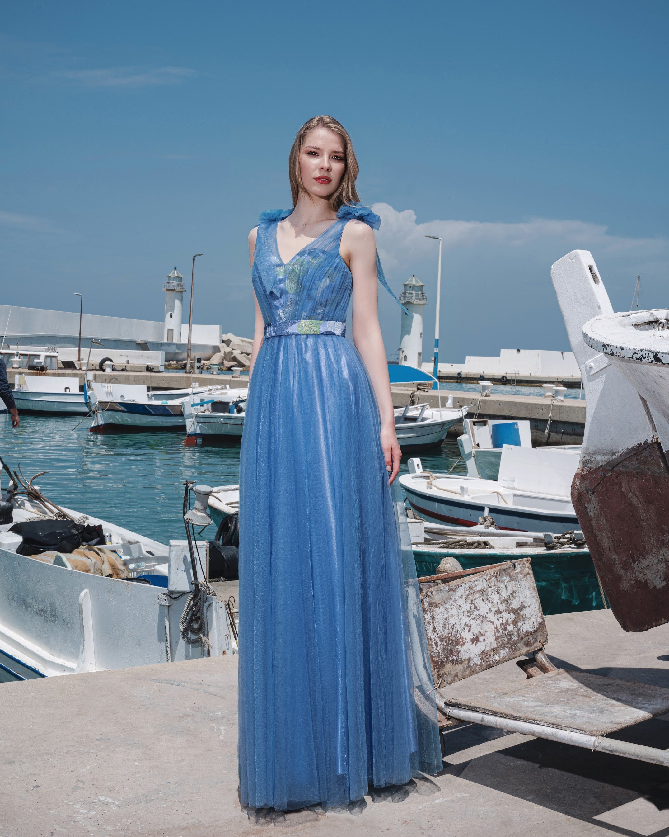 Coastal Elegance Couture Dress
