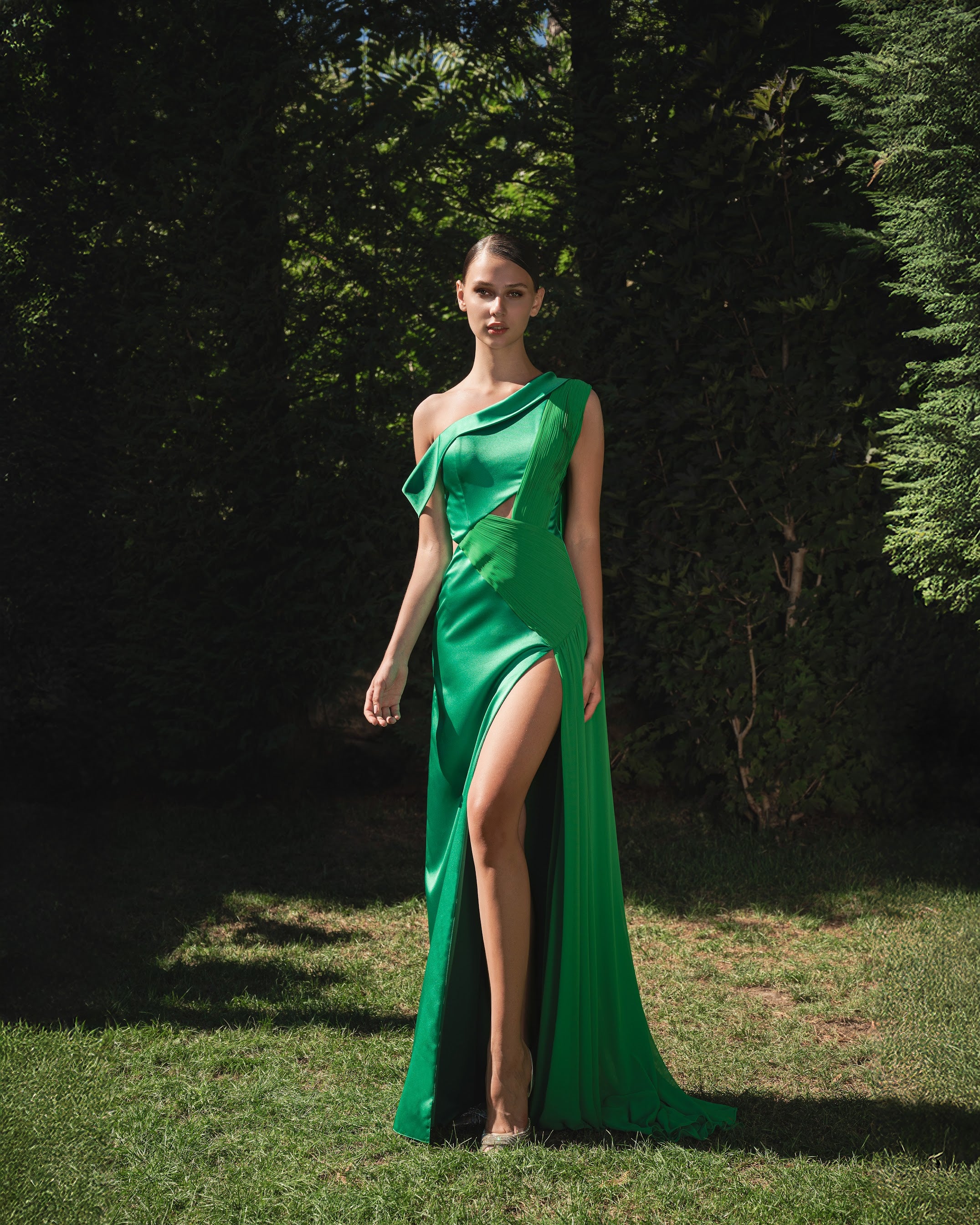 Emerald Green Couture Dress