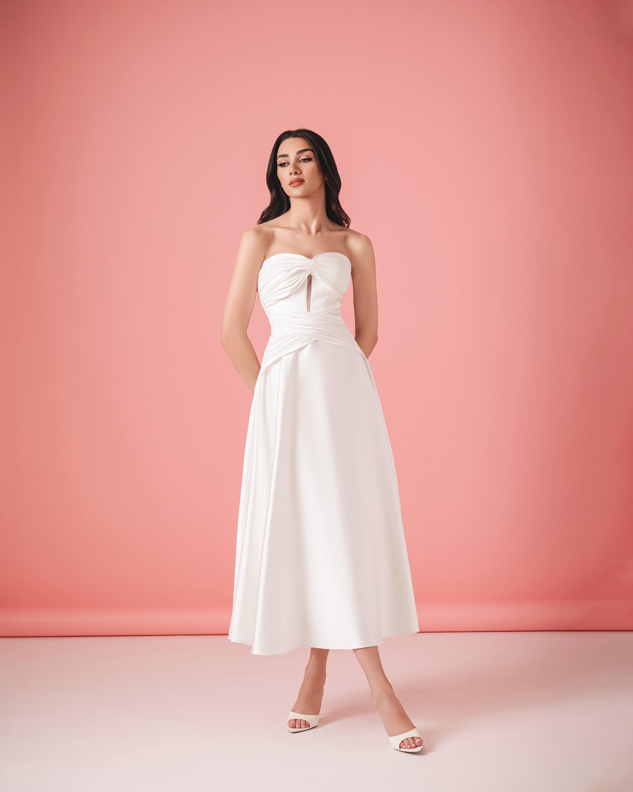 Crepe Midi Modern Dress