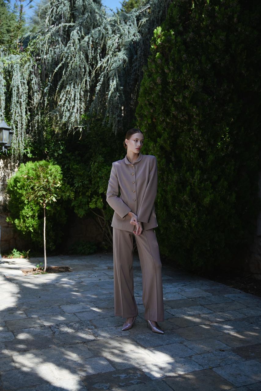 Tailored Blazer and Wide-Leg Trouser Set