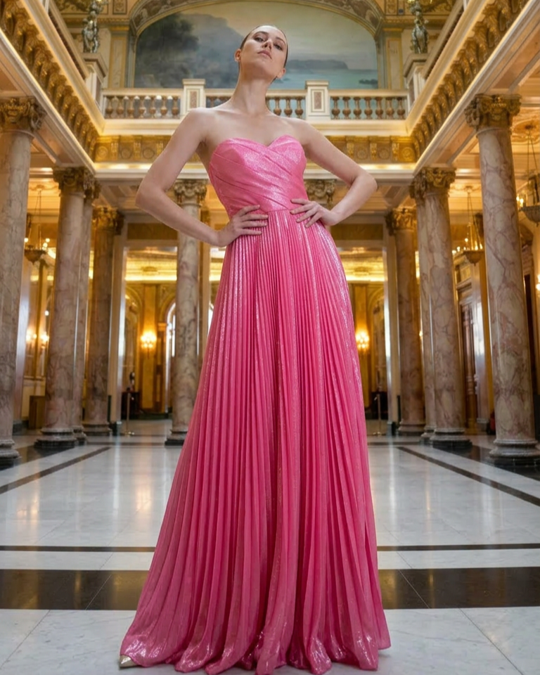 pleated wedding guest dress Ever-Pretty Plus Size Chiffon V-Neck Midi Cocktail |Curves and Elegance Find your perfect fit today Pink Pleated Wedding Guest Dress