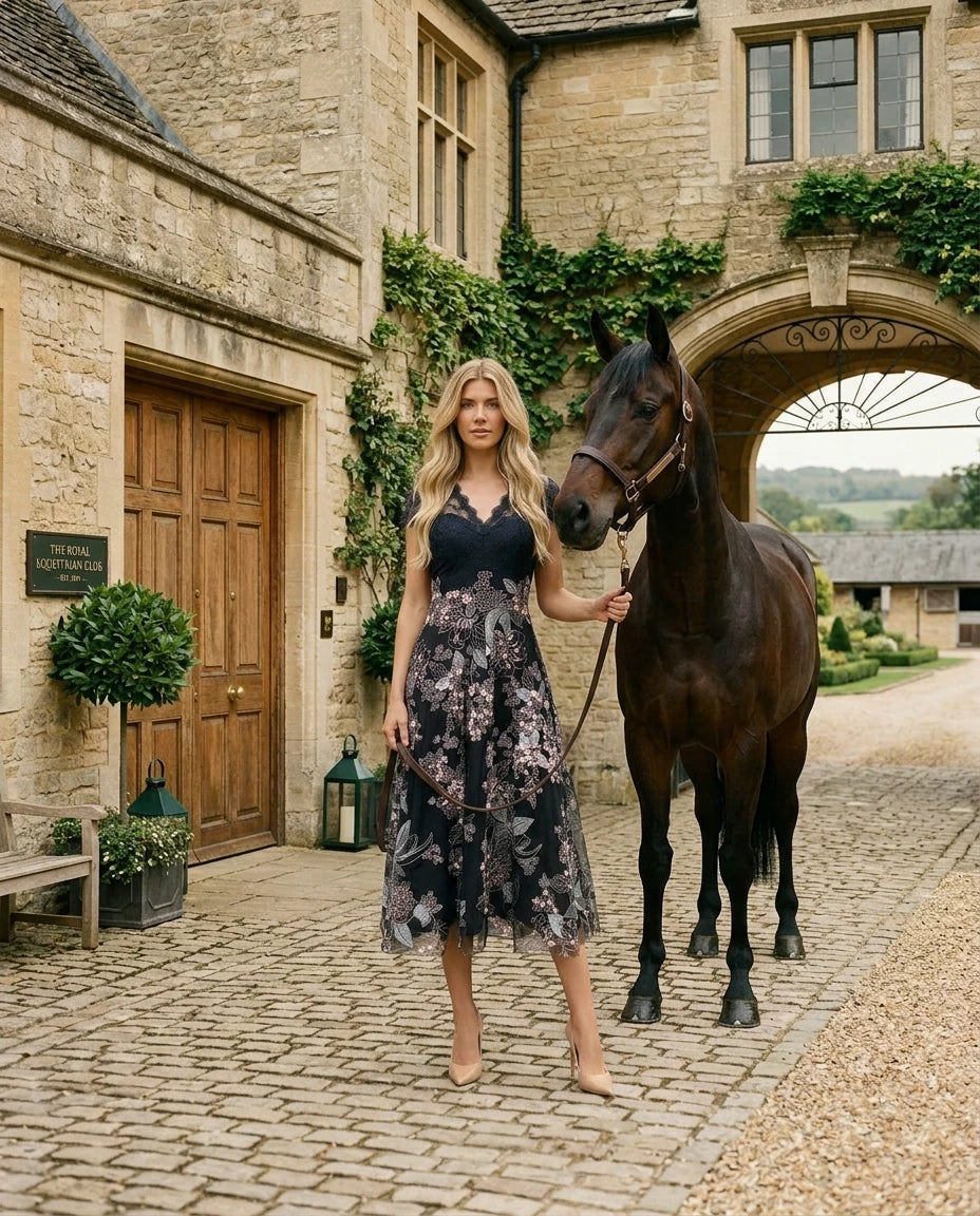 Rose Noir Lace Dress