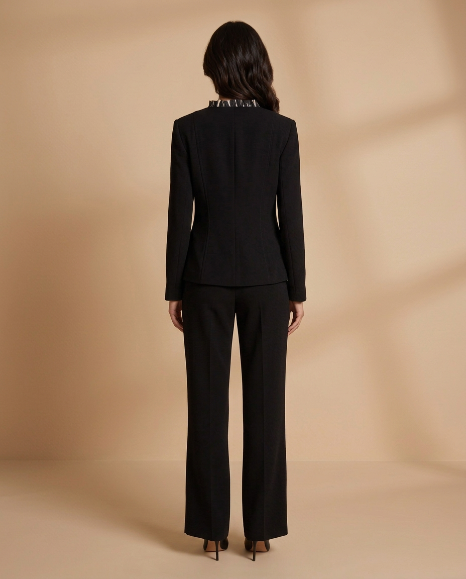 Elegant Statement Set: Black Tailored Suit