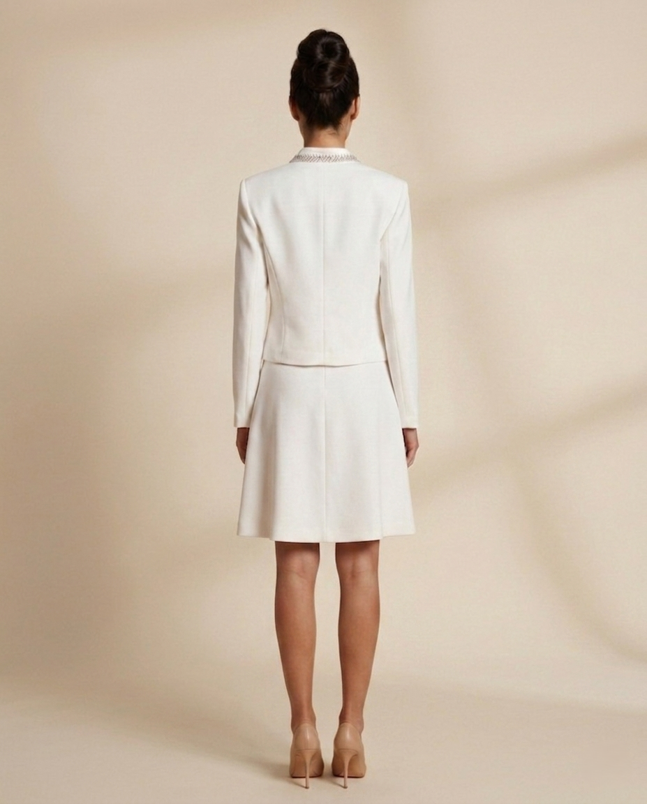 Feminine Tailored Skirt Suit