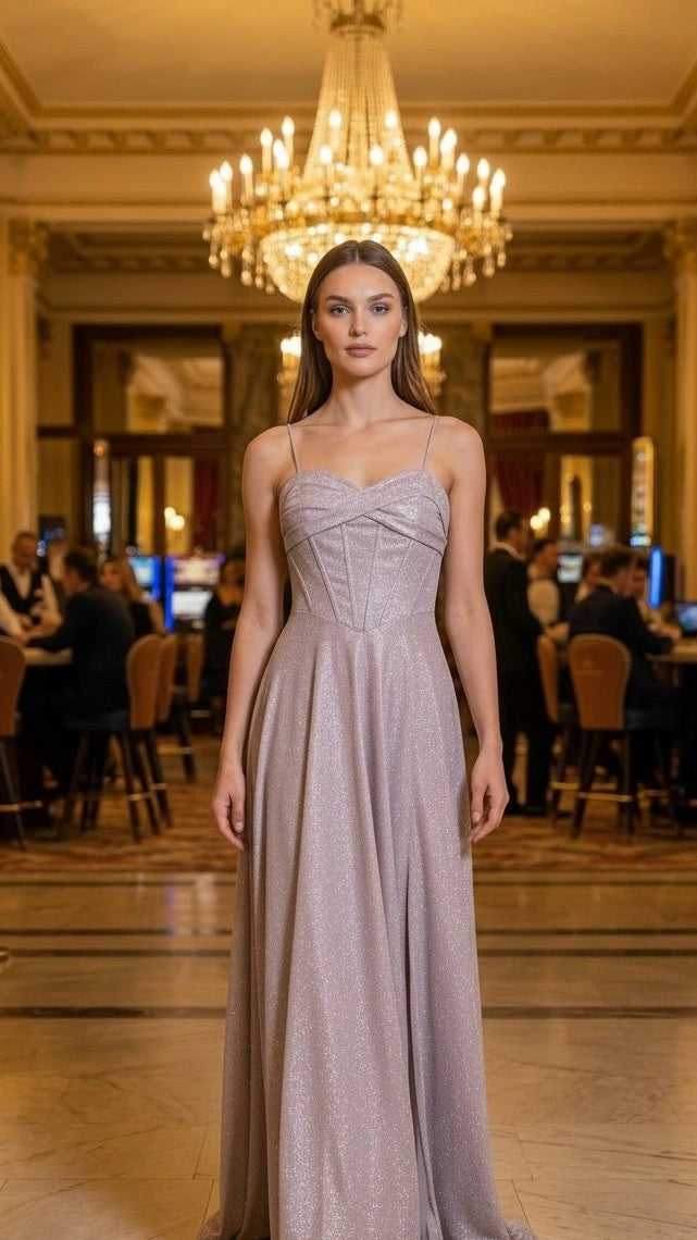 Shimmer Corset Evening Gown